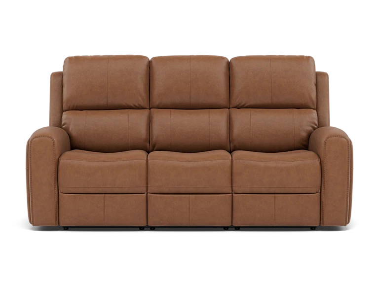 Flexsteel Landon Leather Zero Gravity Fully Loaded Reclining Sofa